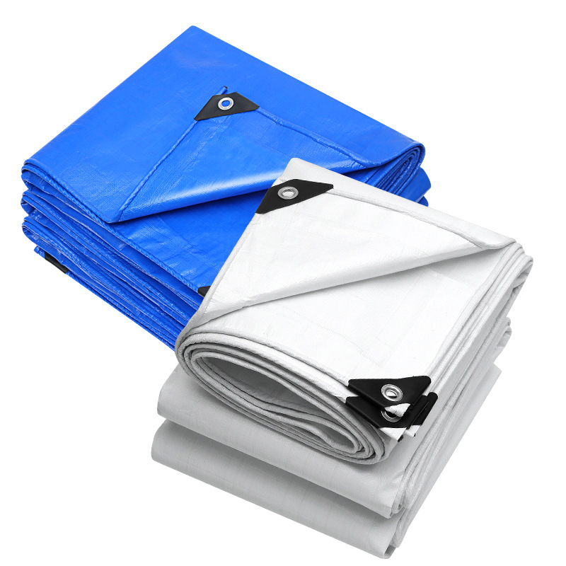 Pe New Material European and American Export Tarpaulin Silver Black Rainproof Cloth Manufacturer Wholesale Cross-Border Green Black Brown Black Custom Waterproof Cloth