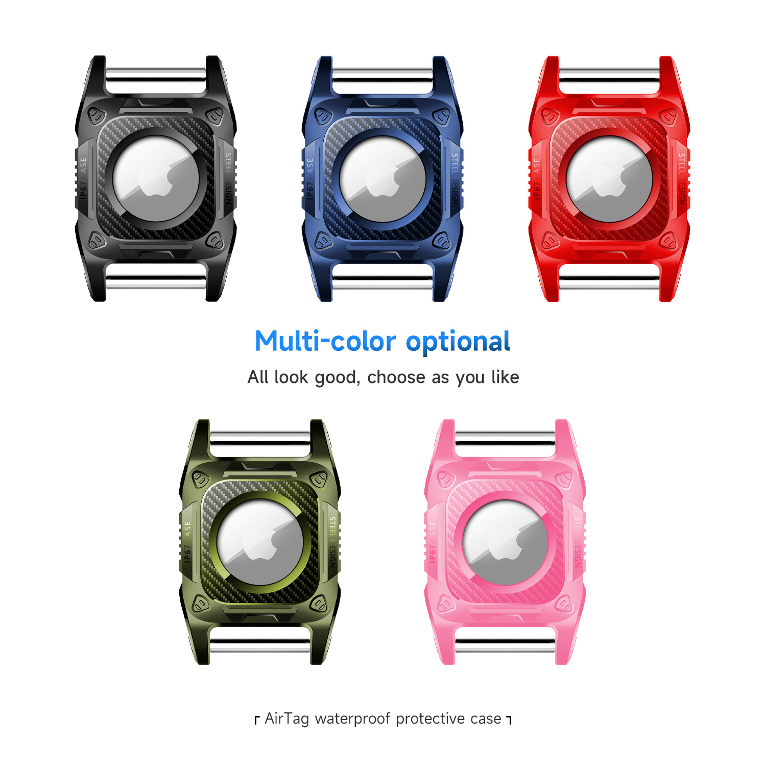 Anti-lost device for airtag pet lanyard hole disassembly and assembly tracking waterproof case dog collar webbing cat dog rope