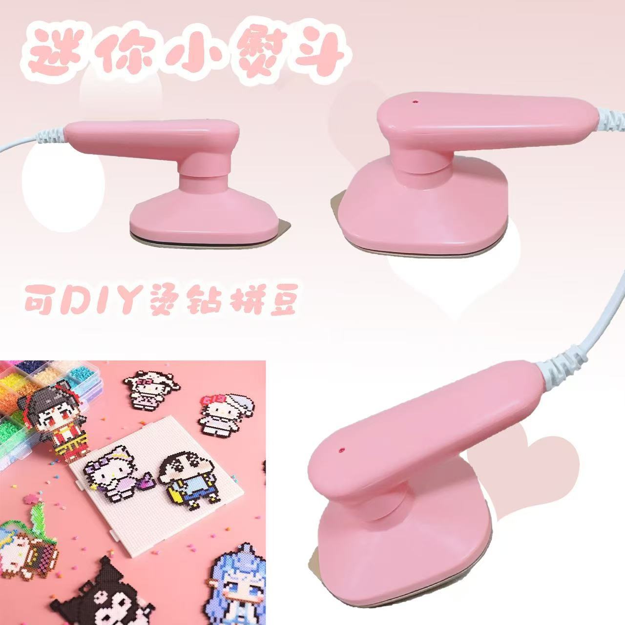 Mini Iron for DIY Beading, Plug-In Electric Iron for Student Dormitory, Suitable for Rhinestone Hotfixing
