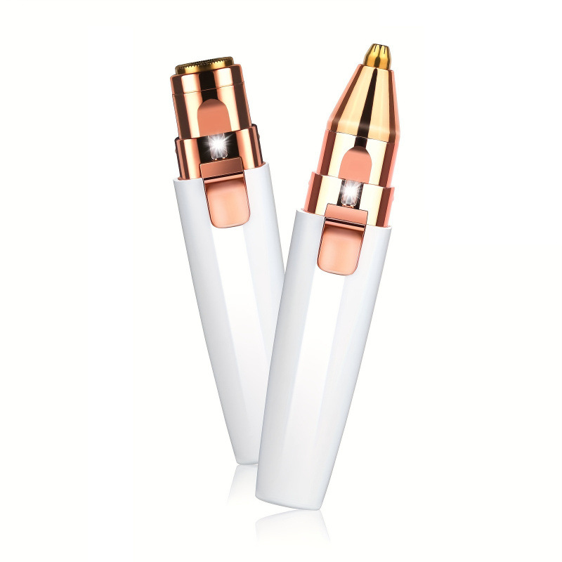 2026 New Cross-Border Dropshipping 2 in 1 Rechargeable Eyebrow Trimmer Facial Hair Remover