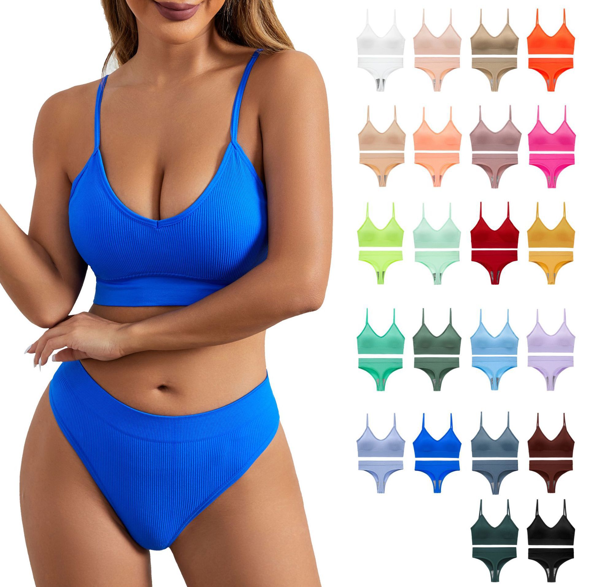 Women's Breathable Gather-Back Non-Rim Underwear Small Chest Backless Panties Sports Fitness Yoga T-shaped suit