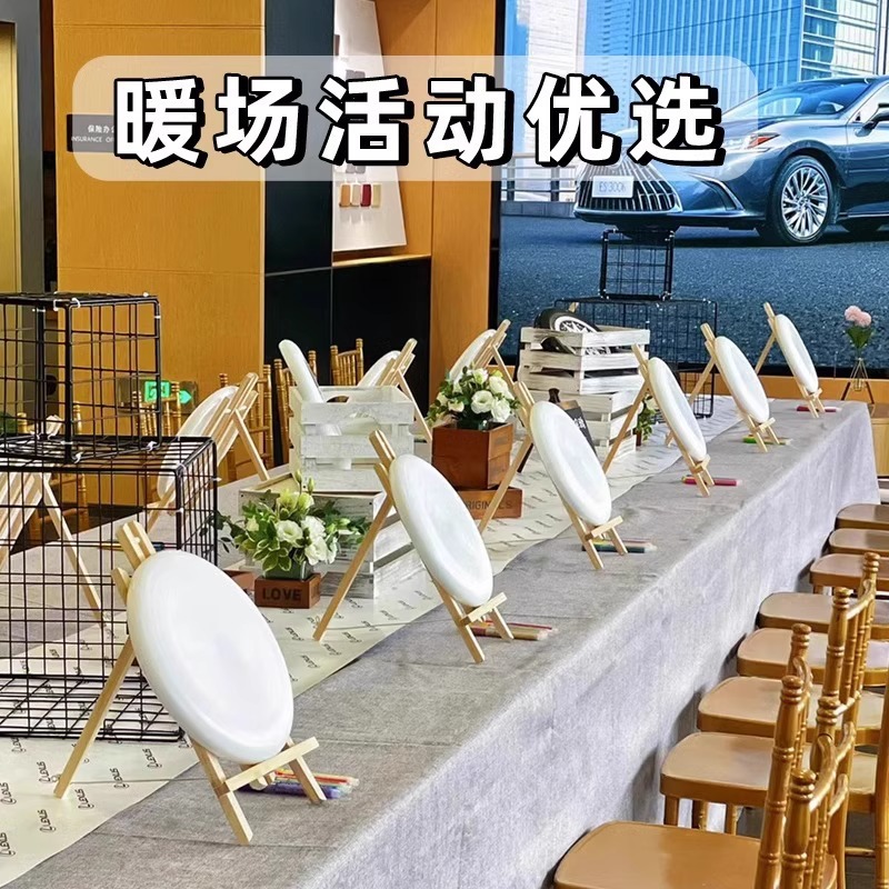 Hand-Painted Flying Disc DIY Painting Thickeneded Kidsren's Outdoor Line Drawing Graffiti Creative Activity Toy Painting