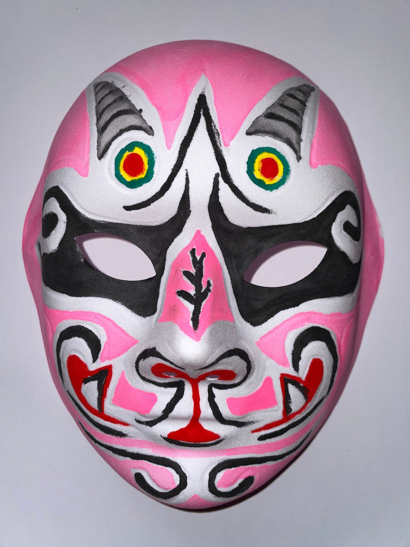 Indentation facial makeup twelve zodiac hand-painted white mask wholesale with rope and color picture