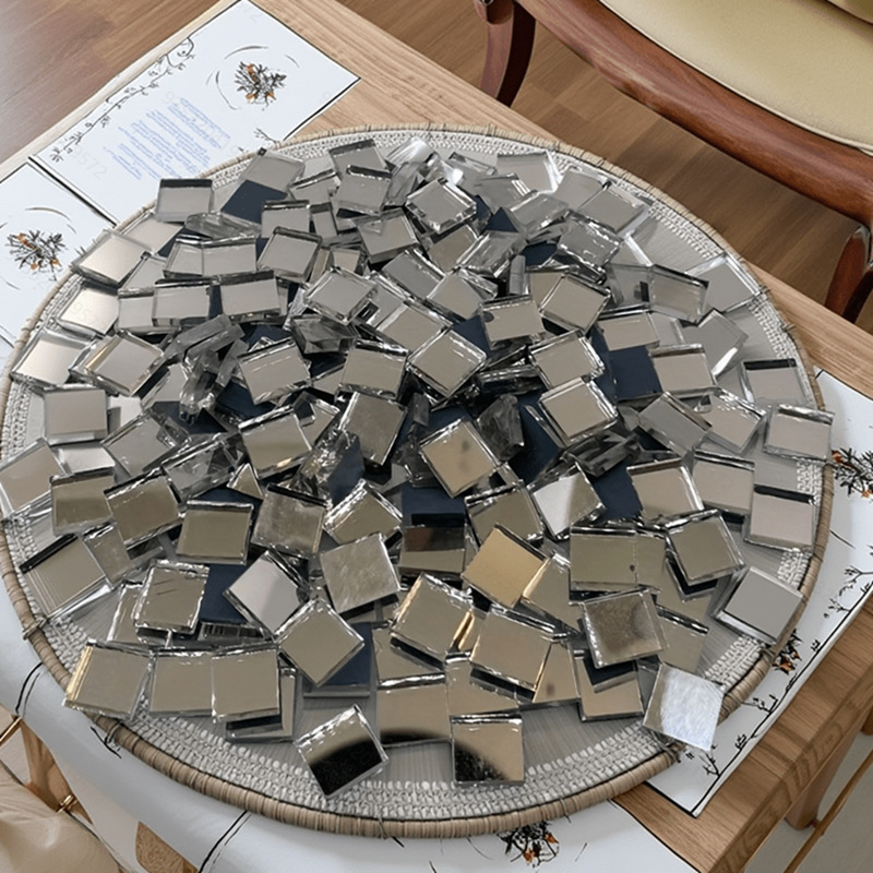 Silver Mirror Glass Mosaic Particles/Mosaic Tiles/Triangular/Square/Round/Lozenge Glass