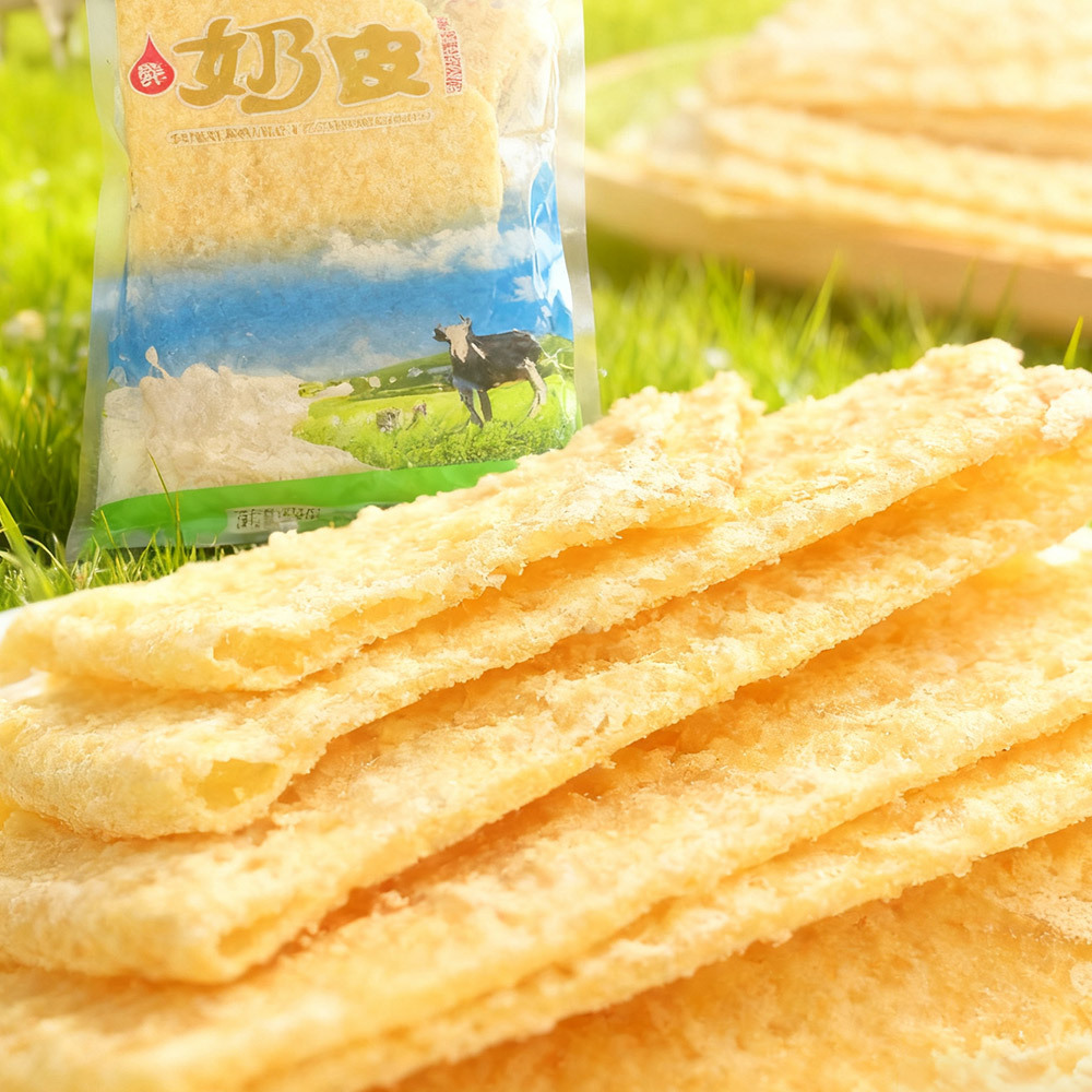 Independent Vacuum Milk Skin Candied Hawthorn Raw Materials Commercial Inner Mongolia Specialty Easy-To-Cut Semi-Dry Milk Skin Raw Milk Product