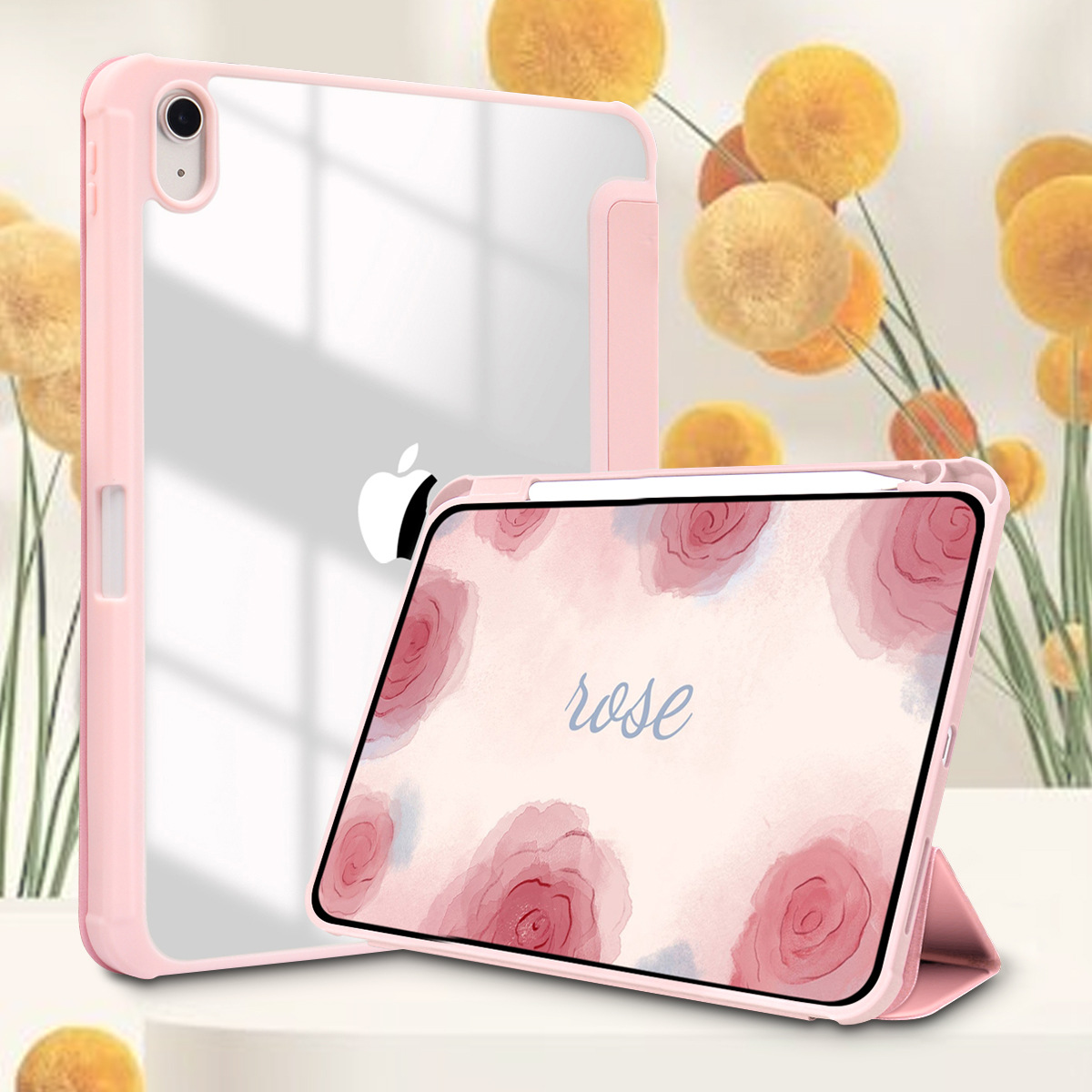 For iPad protective case Air11 Apple tablet computer leather case pen slot acrylic high permeability Pro11 inch hard case