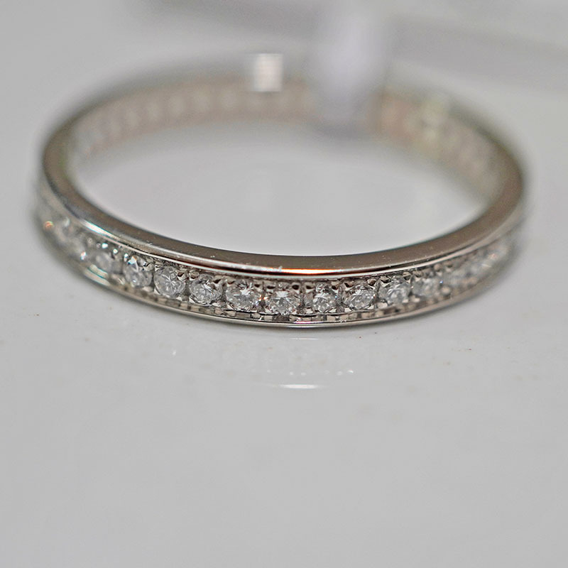 Pt950 Platinum Cultured Diamond Ring Simple Women's Wedding Proposal Ring