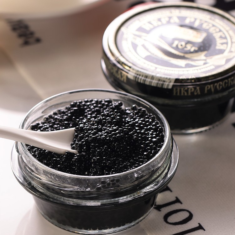 Russian Imported Baltic Caviar Sauce 105g Imitation Synthetic Caviar Sturgeon Tsar Wholesale Canned Product