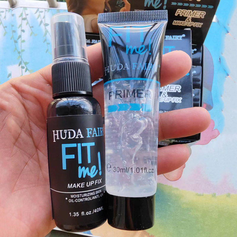 Foreign trade two-in-one transparent makeup pre-emulsion makeup after Makeup Spray set makeup pre-emulsion + makeup set spot