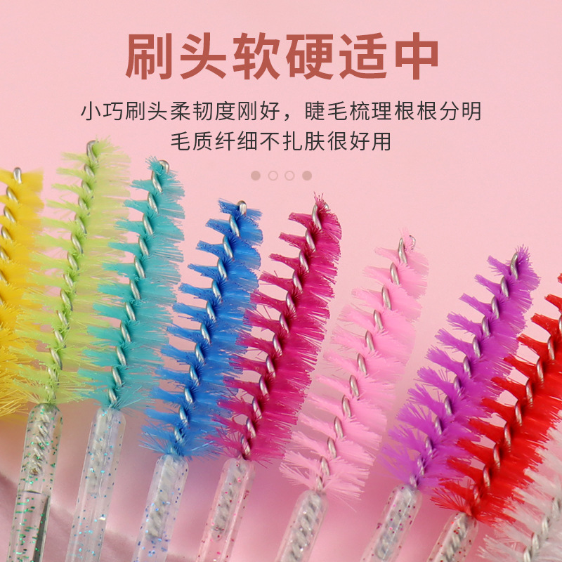 Manufacturer's new crystal eyelash brush spiral eyelash eyebrow brush eyelash brush solid multi-color mini eyelash comb