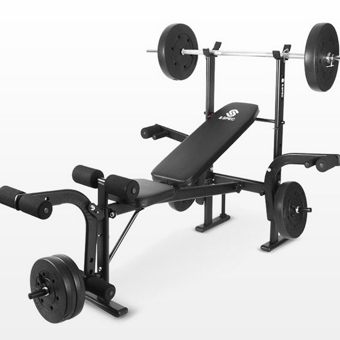 Indoor multi-functional home sales supine board weight bench barbell rack bench press rack strength trainer fitness equipment