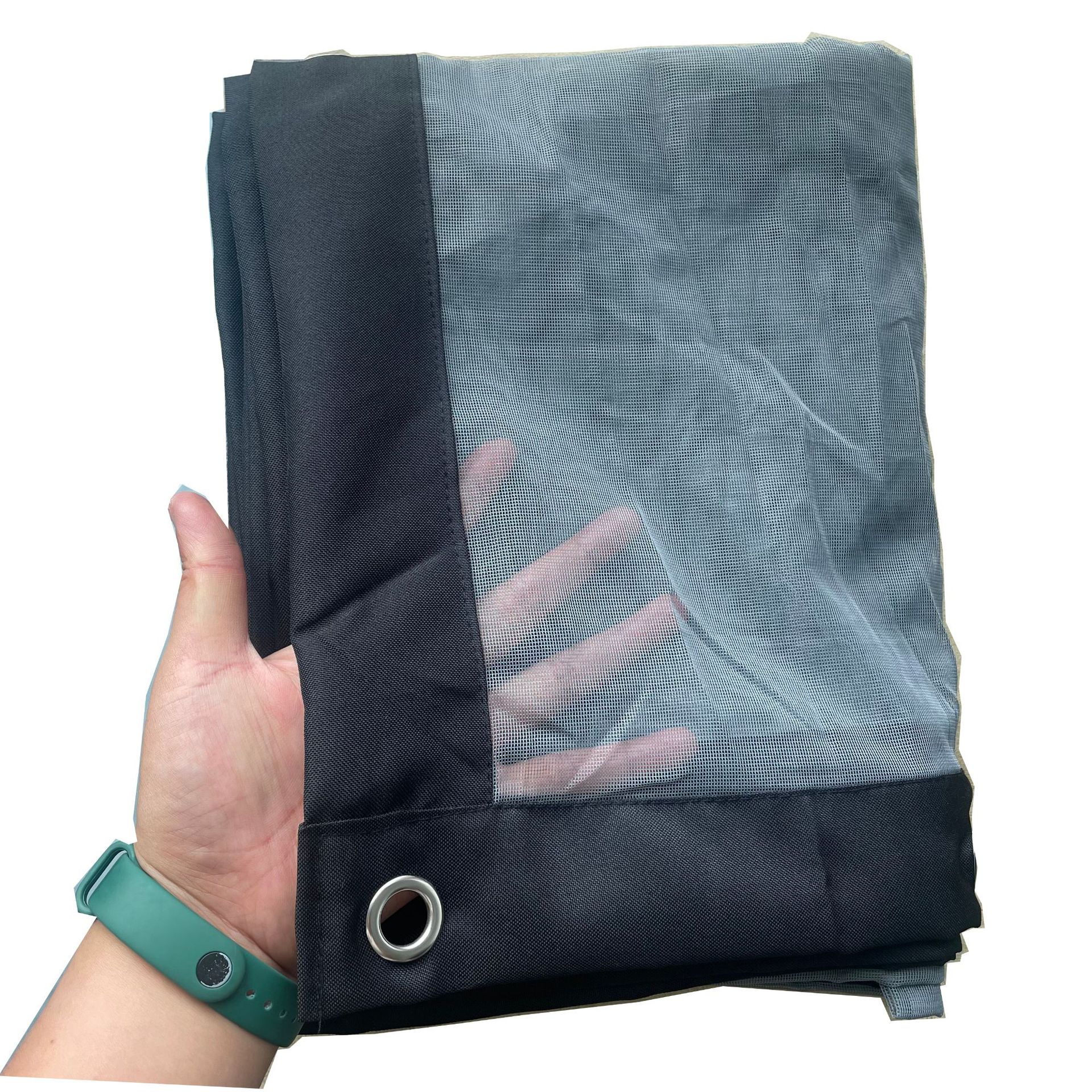 Gray Holographic Gauze Curtain with Edge, Holographic Gauze Curtain, Projection Curtain, Stage Gauze Curtain Performance Projection Size Optional