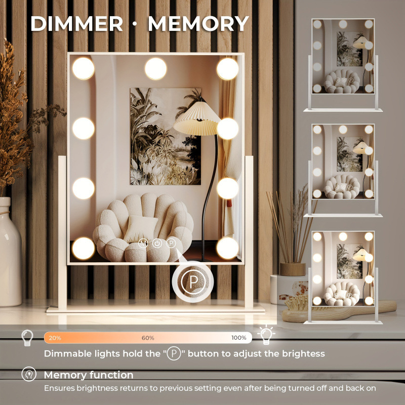 2026 New Cross-Border Dropshipping 10 Dimmable Led Hollywood-Style Vanity Mirror Lights