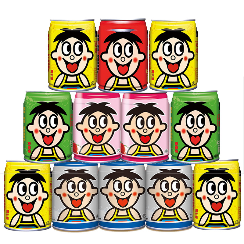 Wangzai Milk 245ml Tin Can Original Apple Juice Flavor O Bubble Fruit Milk Large Bottle Beverage Set Xucheng