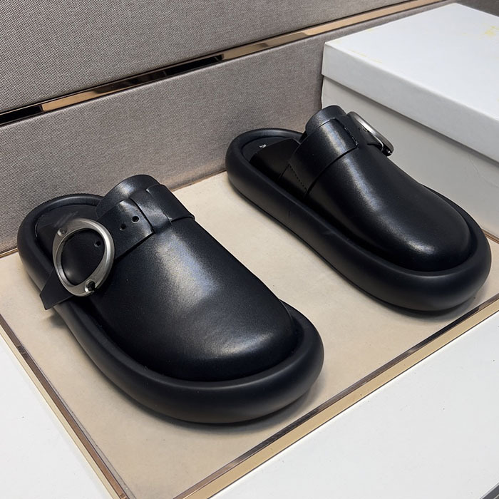 European Station 2025 Spring/Summer Outdoor Genuine Leather Men's Non-Slip Comfortable Slip-On Closed-Toe Birkenstock Shoes Slippers