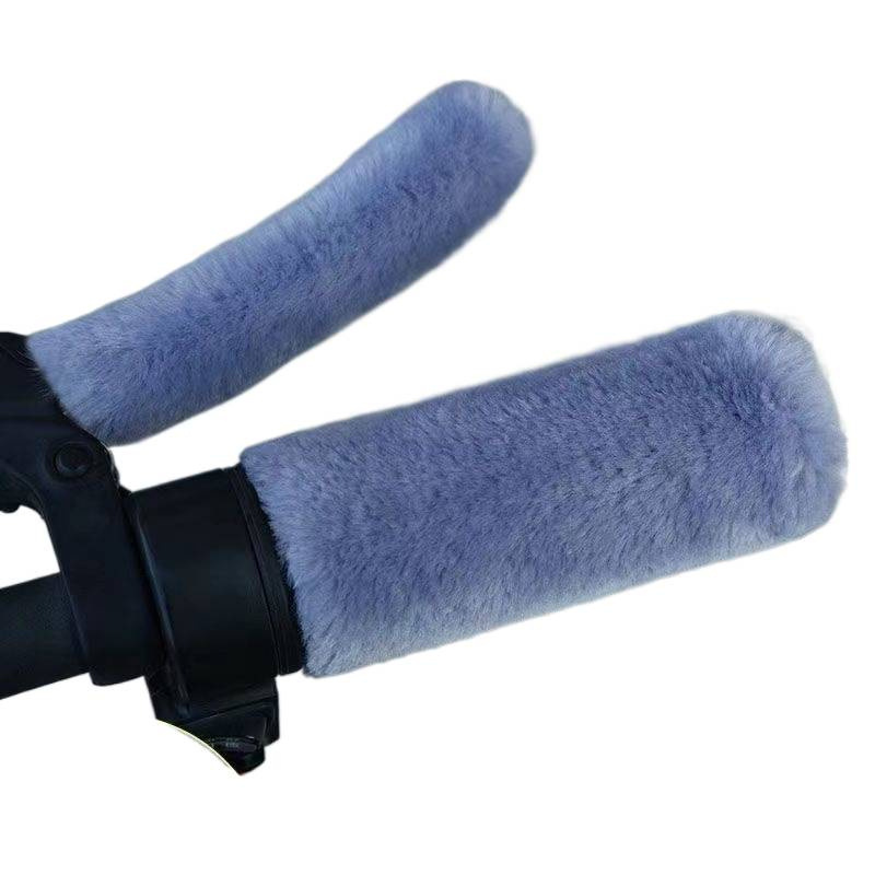 Handlebar Cover, Electric Handlebar Cover, Winter Anti-Freeze and Warm Bicycle Universal Hand Guard, Anti-Slip Imitation Plush Stove Cover