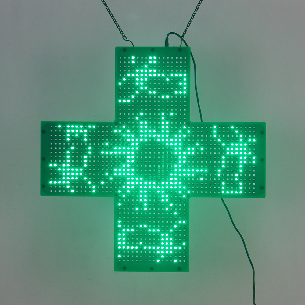 48cm Editable WIFI Cross Screen Simple Cross Indoor LED Cross Western Pharmacy Cross Screen