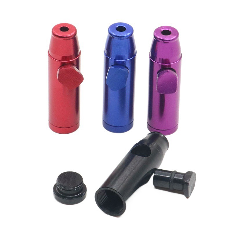 Flat-Head Bullet-Shaped Snuff Bottle, Aluminum Alloy Sealer, Washable Mini Snuff Bottle Snuff Bottle