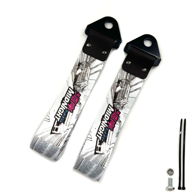 Jdm Digital Printing Heat Transfer Trailer with Insurance Front Bumper Lip Decoration Traction Rope Streamer Customized with Pictures