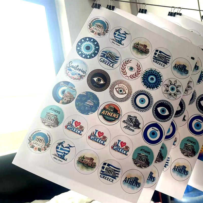 Glass refrigerator stickers special paper time gem stickers synthetic paper double-sided printable wholesale large favorably