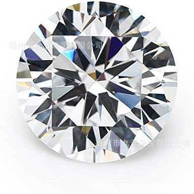 Wuzhou Gem Artificial Round 3A White Zircon Loose Stone 0.6Mm~16Mm Cubic Zirconia Cz Diamond Wholesale