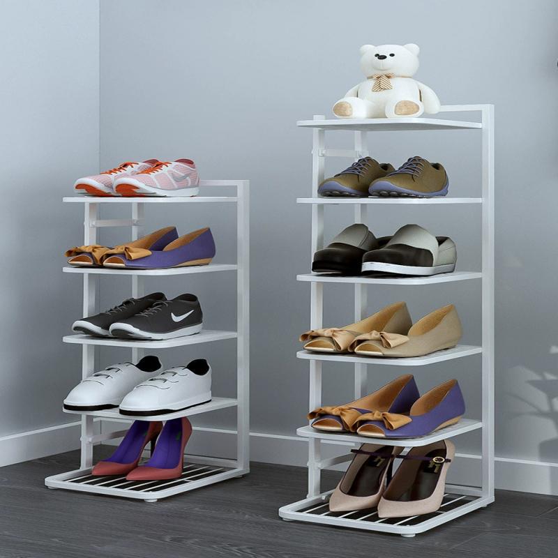 Simple Shoe Rack Doorway Storage Artifact Shoe Cabinet Space-Saving Home Entry-Level Layered Partition Small Narrow Display Rack