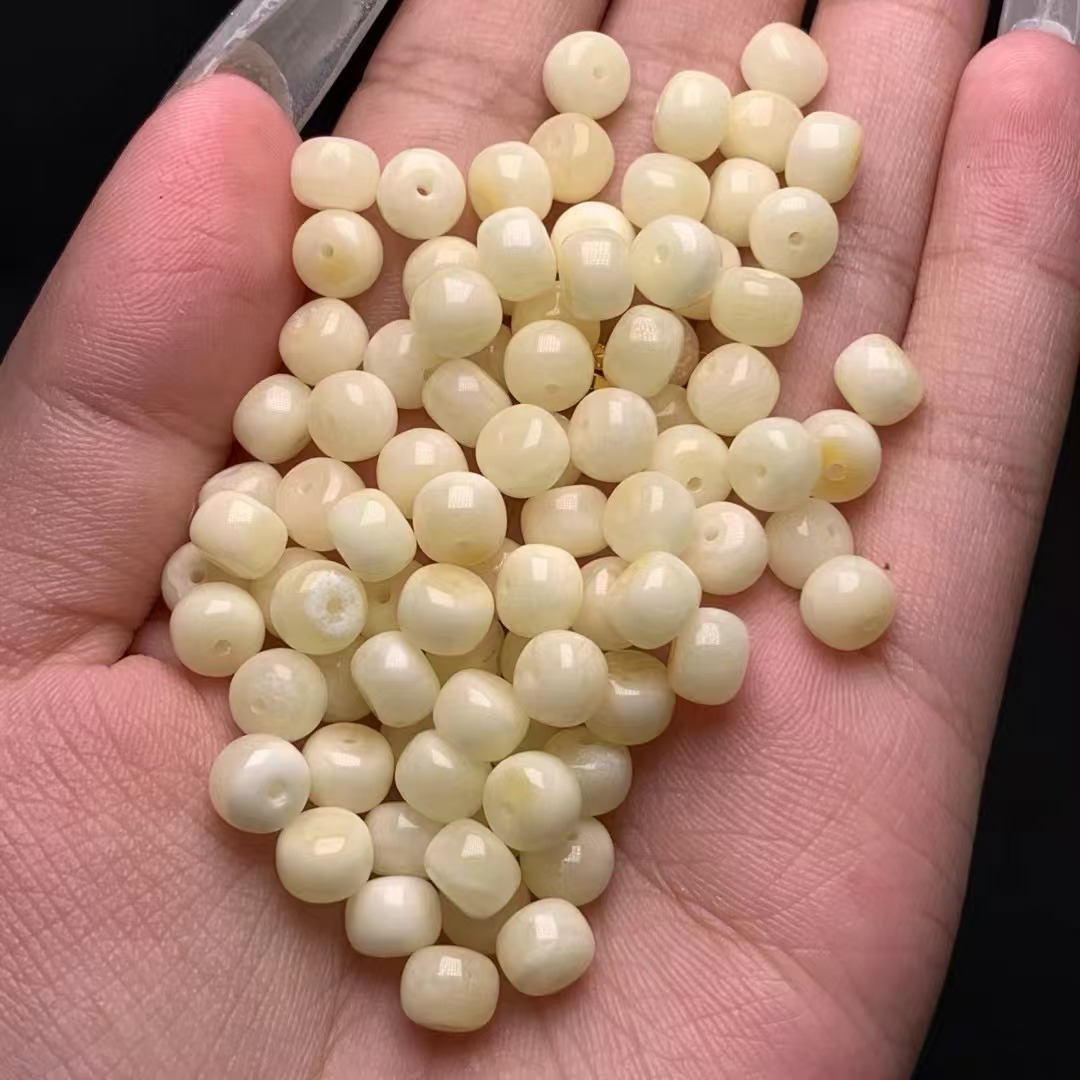 Натуральные восковые бусины из белого фарфора, старые, свободные, полные воска, для повседневного использования, DIY аксессуары