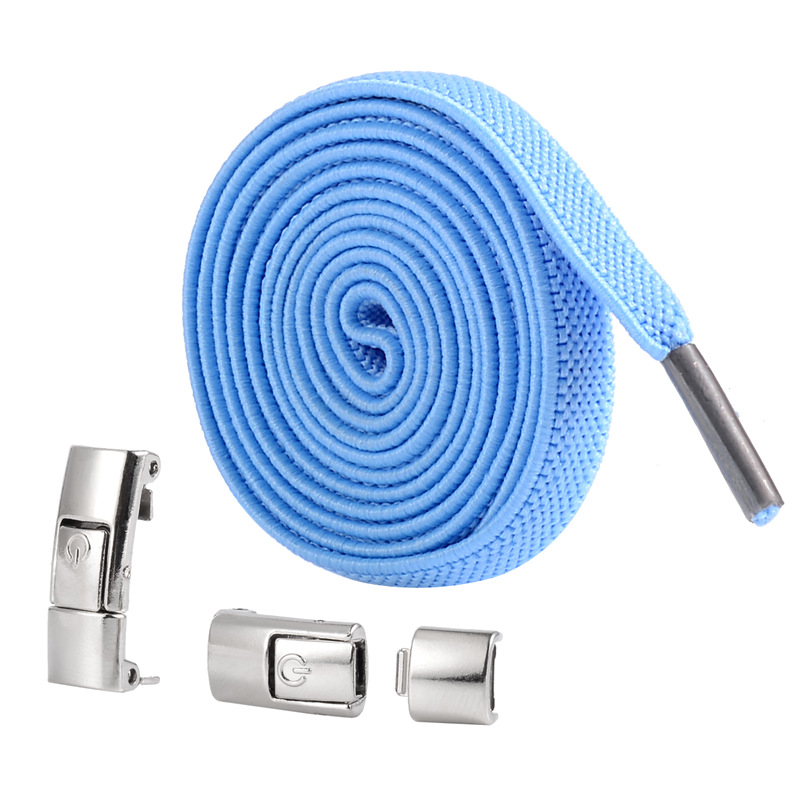 Shoelaces Lazy Tie-free Switch Fixed Buckle Men's and Women's Tie-free Elastic Black and White Widened Rope