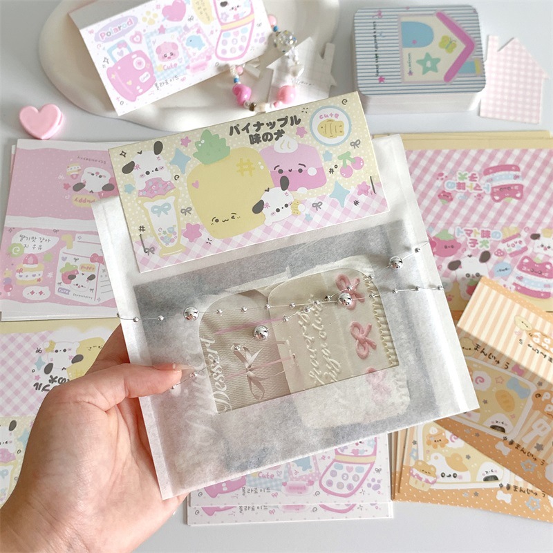 Original Cute Folding Big Card Head Love Bean Small Card Packaging Material Star-chasing Jewelry Gift Card Packaging Card