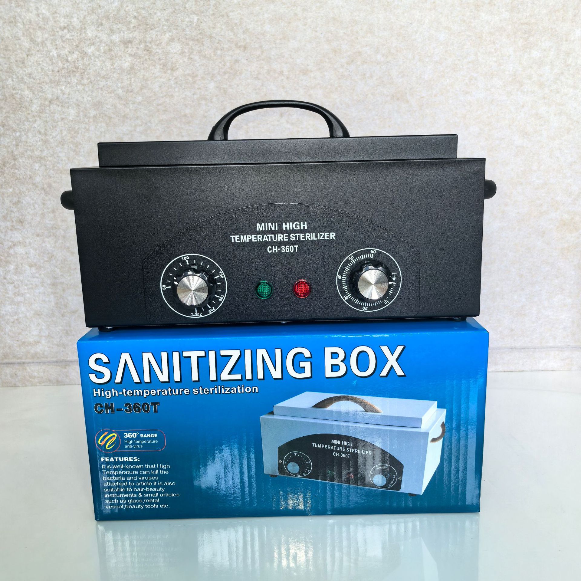 CH-360T High Temperature Disinfection Cabinet Beauty Nail Dental Stainless Steel Tool Disinfection Box Small Sterilizer