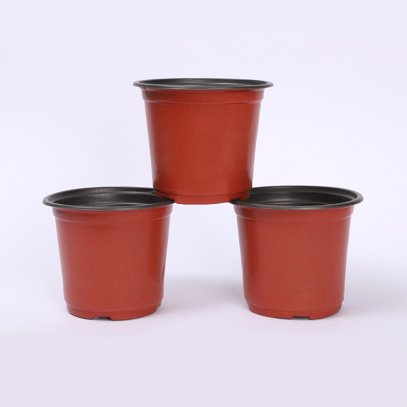 Factory supply two-color flowerpot green plant simple two-color pot blue pot soft plastic nursery pot nursery special flowerpot