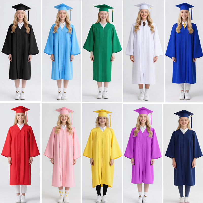 Костюм выпускника для студентов американского колледжа, униформа для взрослых, мантия доктора и магистра