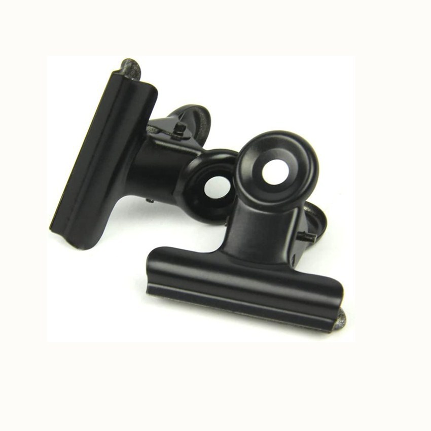 Black Round Head Clip Metal Bill Clip Household Multifunctional Powerful File Small Clip Stationery Fixing Finishing Clip