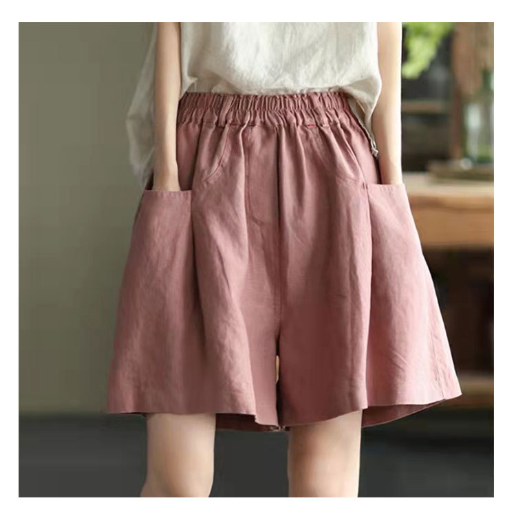 8*8 Ramie Sand Washed Slub Fabric Men's and Women's Pants Hanfu Tea Clothing Outer Single Fabric