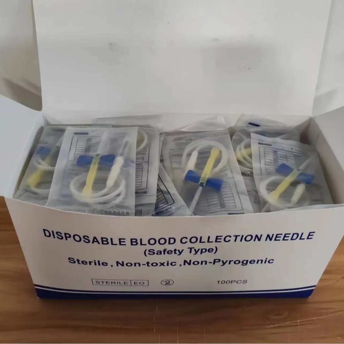Double-Wing Safety Blood Collection Needle 21G23G Safe Bloodcollectionneedle Export Export