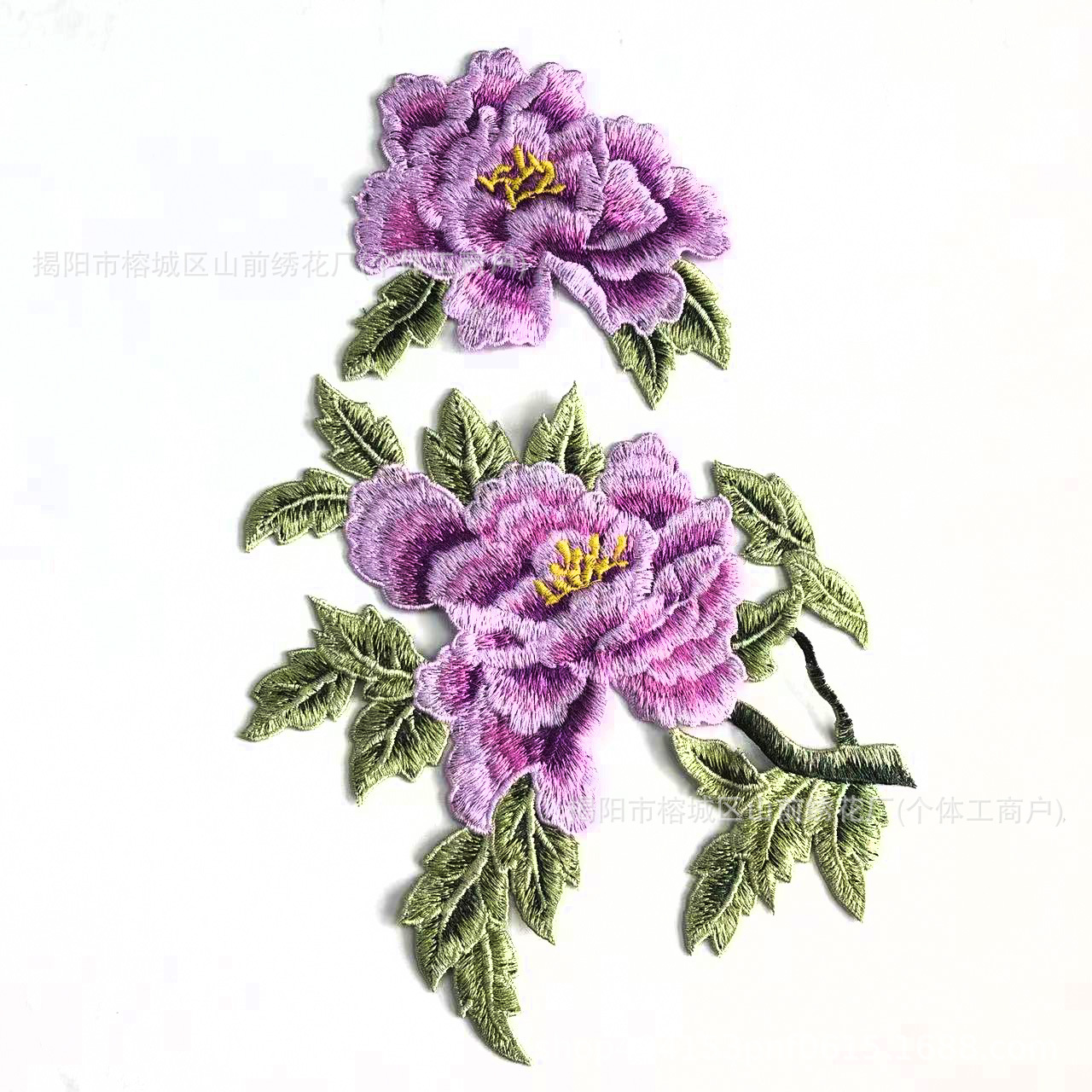 Mountain Embroider Water-Soluble Embroider Cloth Patch Peony Flower Combination Cheongsam Patch Repair Subsidy Patch Clothing Accessories