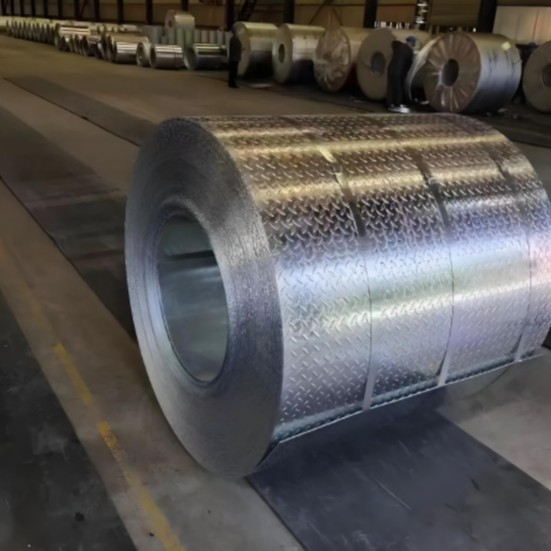 Cross-Border Wholesale In-Stock Steel Structure Building Anti-Slip Stair Treads Anti-Slip Plates Galvanized Iron Plate Steel Plate Hot-Rolled Pattern