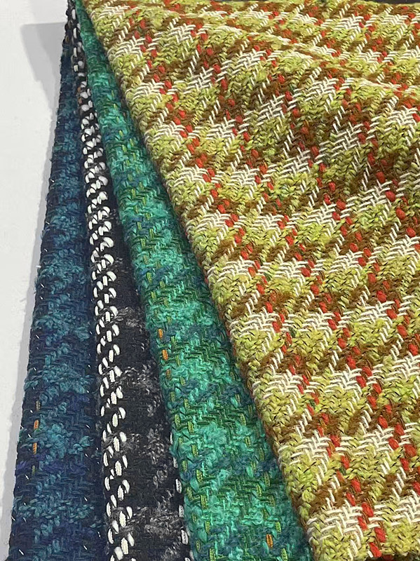 Шаосинская ткань клетка маленький ароматный стиль маленькая клетка шершавая ткань для одежды осень-зима