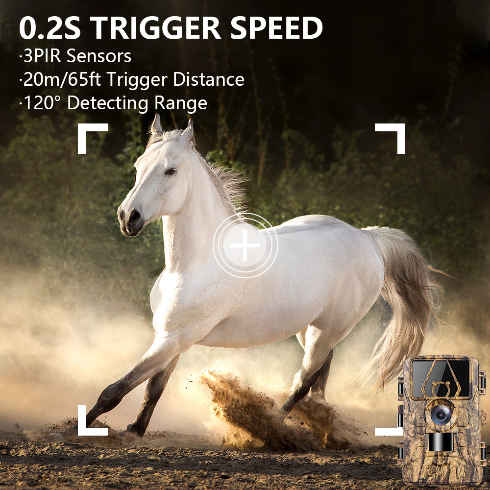 Cross-Border 8K High-Definition Wifi Outdoor Waterproof Camera Infrared Sensor Night Vision Hunting Camera Forest Animal Monitoring