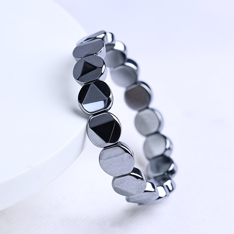 Natural Instant Ice Melting Terahertz Polysilicon Small Satisfactory Hand Row Polysilicon Bracelet Small Satisfactory Cut