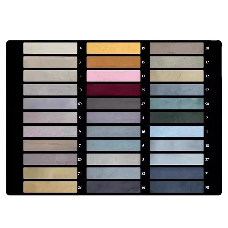 Italian Minimalist Mid-Century Style Living Room Modern Minimalist Sofa Bedroom Bed Fabric Leather Material Sample Color Card Sample