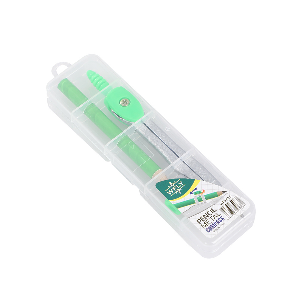 Colored Pencil Compass Primary School Student Drawing Stationery Supplies Kidsren's Exam Special Compass Drawing Tool Box