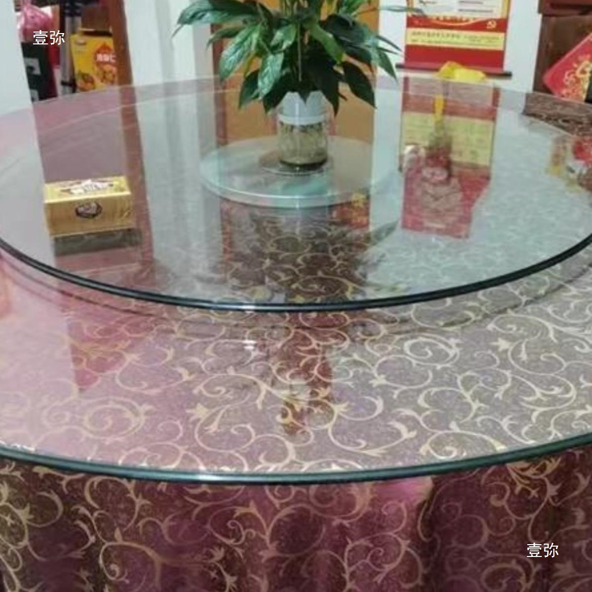 Round Tempered Glass Desktop Home Dining Table Large Round Table Rectangular Coffee Table Transparent Glass Countertop Home
