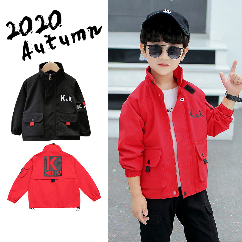 2021 Spring New Boys' Topss for Small and Medium-Sized Children Trendy Printed Letters Children's Topss Boys Cotton Tops