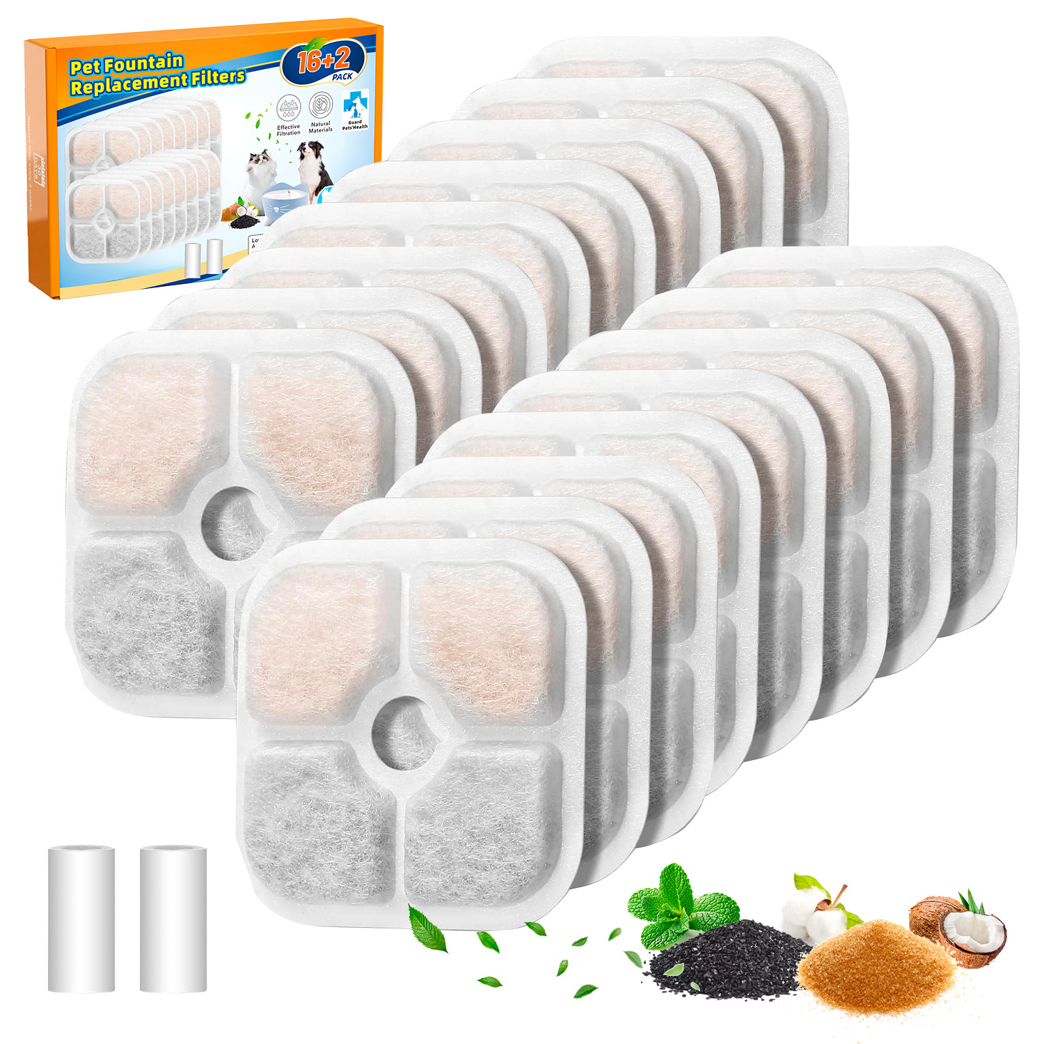 Фильтр для диспенсера воды для домашних животных, популярный на Amazon, фильтр для активированного угля из кокосовой скорлупы