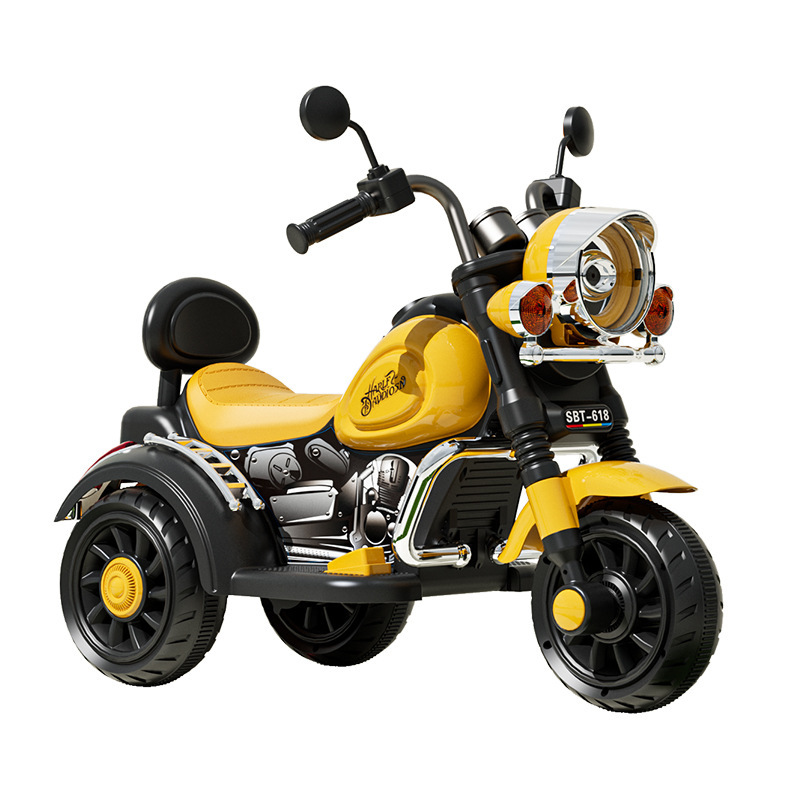 Children's Electric Motorcycle Tricycle for Boys and Girls Baby Battery Car for Kids Rechargeable Remote Control Toy Car