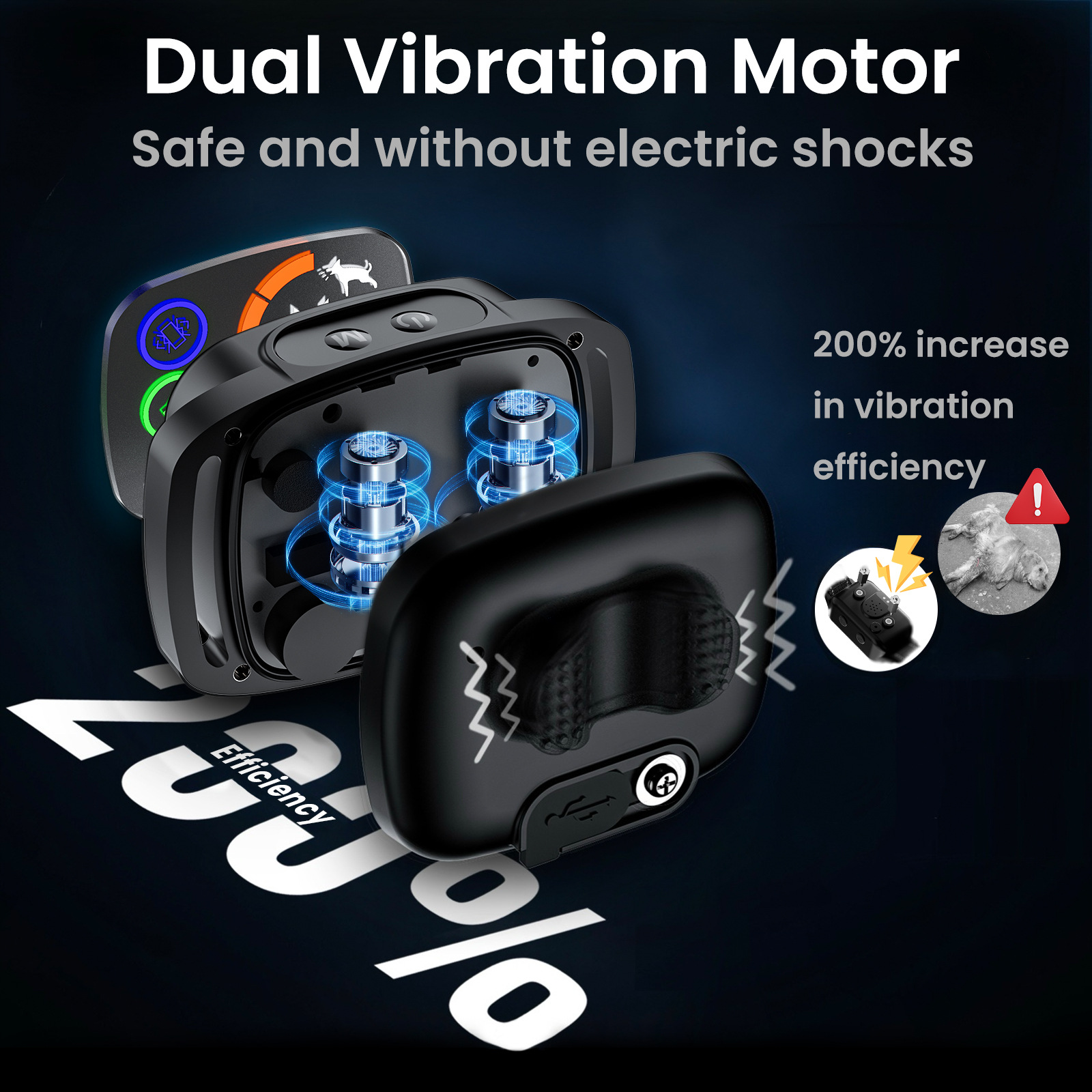 Cross-Border Color Screen Anti-Barking Device, Automatic Dog Training Device, Vibrating Collar, Pet Training Supplies, Anti-Barking Device