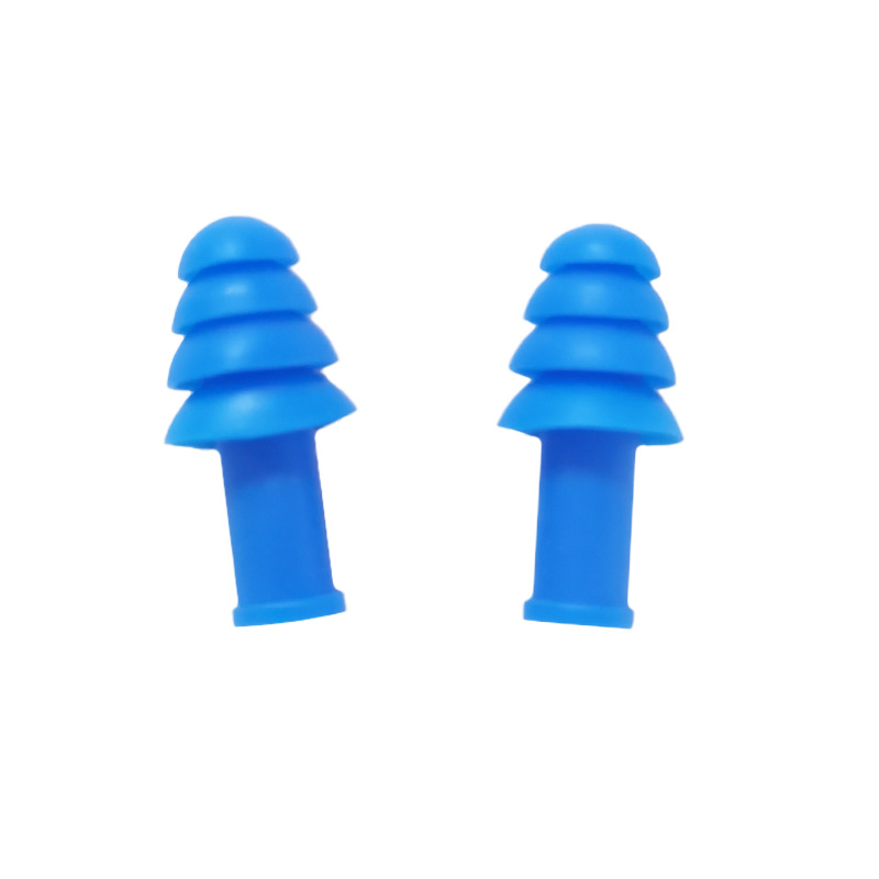 Silicone Swimming Earplugs Are Directly Supplied by the Manufacturer, Christmas Tree-Shaped Soft Waterproof Aviation Sleep Industrial Noise Reduction Protective Earplugs