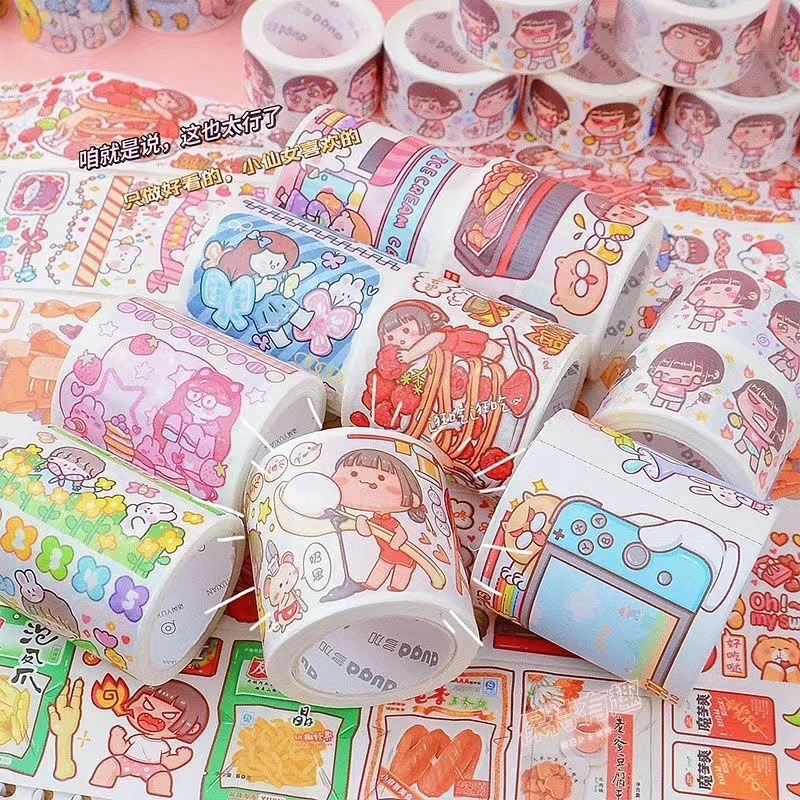 Kapibala Journal Tape Creative Washi Cartoon Tape Cute Ins High-Value Girly Journal Tape