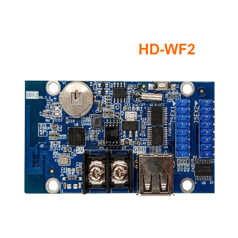 HD-WF4 colorful display Wi-Fi control card onboard 4 HUB75E and W63 C08L full color